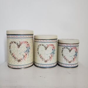 1989 Vintage House Of Lloyd 3pc Stacking Tins